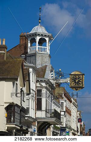 Uk, England, Surrey, Guildford, Town Hall View Large Photo Image Stock Photo - Uk, England, Surrey, Guildford, Town Hall. Fotosearch