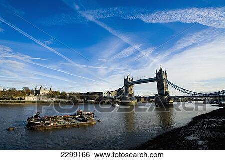 Stock Photograph - UK, England, Tower Bridge on river Thames; London. Fotosearch