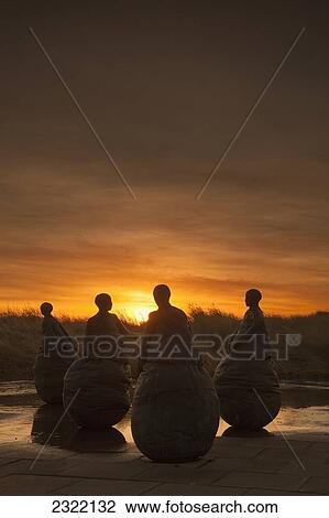 UK, England, Tyne and Wear, South Shields, Four female statues at sunset View Large Photo Image Stock Image - UK, England, Tyne and Wear, South Shields, Four female statues at sunset. Fotosearch