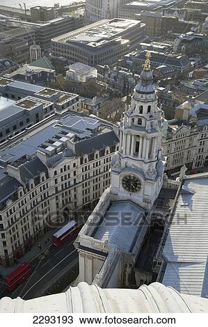 UK, England, View from roof of St Paul's Cathedral; London View Large Photo Image Stock Image - UK, England, View from roof of St Paul's Cathedral; London. Fotosearch