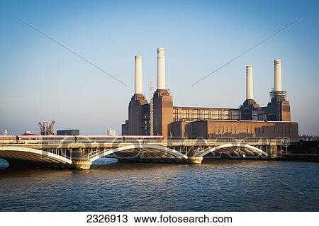 UK, England, View of Battersea Power Station from Chelsea Bridge; London View Large Photo Image Stock Image - UK, England, View of Battersea Power Station from Chelsea Bridge; London. Fotosearch