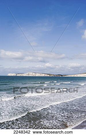 Stock Image - Uk, England, View Of Brook Bay; Isle Of Wight. Fotosearch