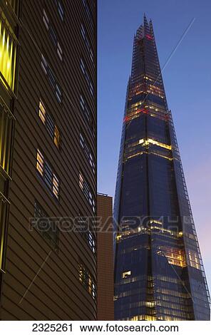UK, England, View of Shard at dusk; London View Large Photo Image Stock Image - UK, England, View of Shard at dusk; London. Fotosearch