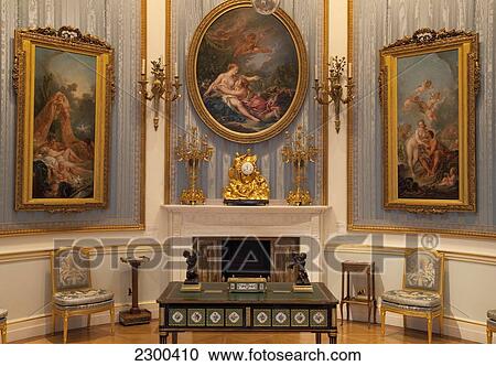 Stock Image - UK, England, Wallace Collection; London, Study room. Fotosearch