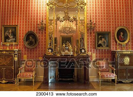 Stock Image - UK, England, Wallace Collection; London, Study room. Fotosearch