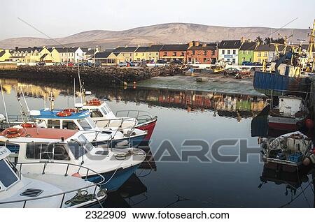 UK, Ireland, County Kerry, Iveragh Peninsula, Portmagee, Portmagee fishing village View Large Photo Image Stock Photo - UK, Ireland, County Kerry, Iveragh Peninsula, Portmagee, Portmagee fishing village. Fotosearch