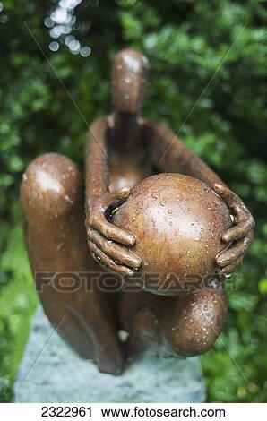 UK, Ireland, County Kerry, Mill Cove Gallery, Sculpture covered in water droplets in sculpture garden View Large Photo Image Stock Image - UK, Ireland, County Kerry, Mill Cove Gallery, Sculpture covered in water droplets in sculpture garden. Fotosearch