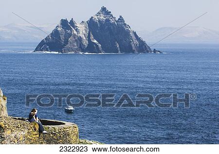 UK, Ireland, County Kerry, Skellig Islands, View of Little Skellig from Skellig Michael View Large Photo Image Stock Image - UK, Ireland, County Kerry, Skellig Islands, View of Little Skellig from Skellig Michael. Fotosearch