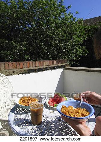 UK, London, Breakfast in sun; Hampstead View Large Photo Image Stock Photo - UK, London, Breakfast in sun; Hampstead. Fotosearch