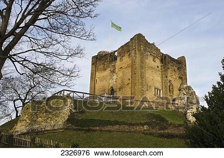 UK, motte & bailey Norman castle; Guildford, Guidford Castle View Large Photo Image Stock Photograph - UK, motte & bailey Norman castle; Guildford, Guidford Castle. Fotosearch