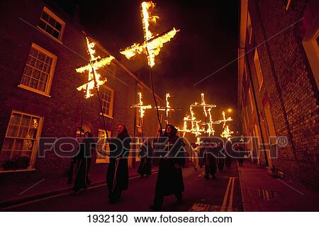 UK, Procession with burning crossed; Lewes East Sussex View Large Photo Image Stock Image - UK, Procession with burning crossed; Lewes East Sussex. Fotosearch