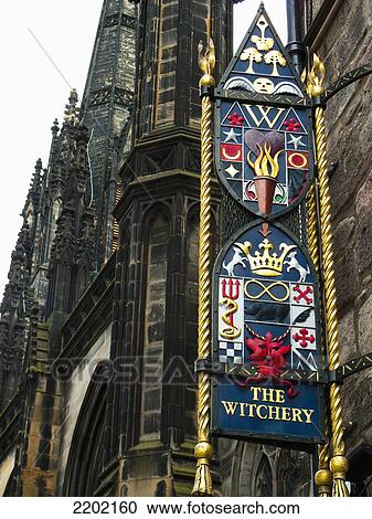 UK, Scotland, Medieval looking sign for Witchery restaurant at Castle Hill; Edinburgh View Large Photo Image Stock Image - UK, Scotland, Medieval looking sign for Witchery restaurant at Castle Hill; Edinburgh. Fotosearch