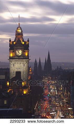 UK, Scotland, View of Princes Street; Edinburgh View Large Photo Image Stock Image - UK, Scotland, View of Princes Street; Edinburgh. Fotosearch