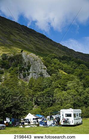 UK, Wales, North Wales, Snowdonia National Park, campervan and caravans in valley at Llyn Gwynant Campsite; Nant Ggwynant, Tents View Large Photo Image Stock Image - UK, Wales, North Wales, Snowdonia National Park, campervan and caravans in valley at Llyn Gwynant Campsite; Nant Ggwynant, Tents. Fotosearch