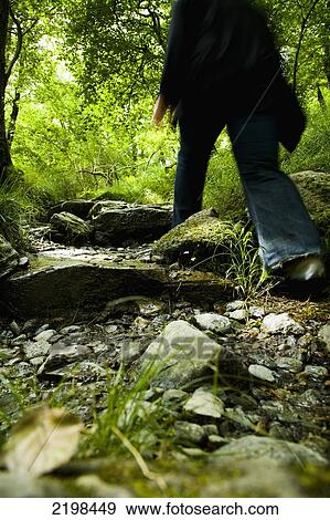 Stock Photo - UK, Wales, North Wales, Snowdonia National Park, Walking trails and footpaths of Snowdonia; Nant Ggwynant. Fotosearch