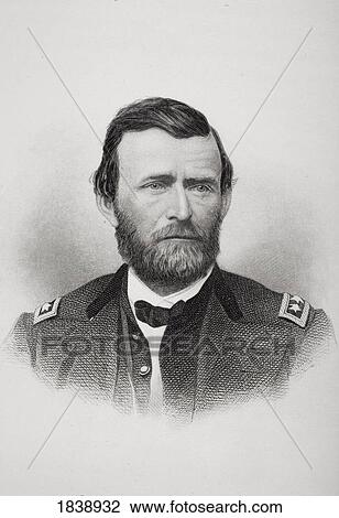 Stock Image - Ulysses S. Grant 1822 To 1885. Union General In American Civil War And 18Th President Of The United States 1869 To 1877. Fotosearch