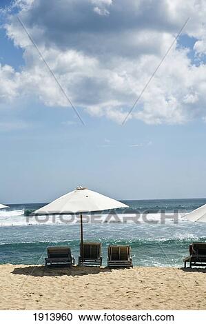 Umbrella And Chairs On Beach View Large Photo Image Stock Image - Umbrella And Chairs On Beach. Fotosearch