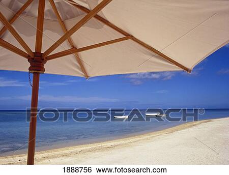 Umbrella And Tropical Beach, Close Up View Large Photo Image Stock Photograph - Umbrella And Tropical Beach, Close Up. Fotosearch