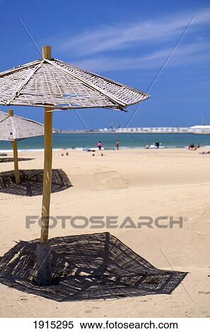 Stock Photography - Umbrellas On Beach. Fotosearch