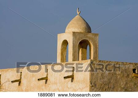 Umm Salal Mohammed Fort Mosque. View Large Photo Image Stock Image - Umm Salal Mohammed Fort Mosque.. Fotosearch