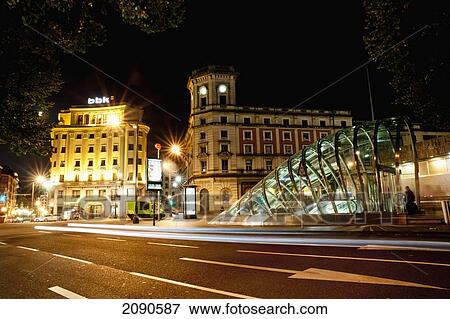 Stock Photo - Underground Entrance Known As Fosteritos, Bilbao, Basque Country, Spain. Fotosearch