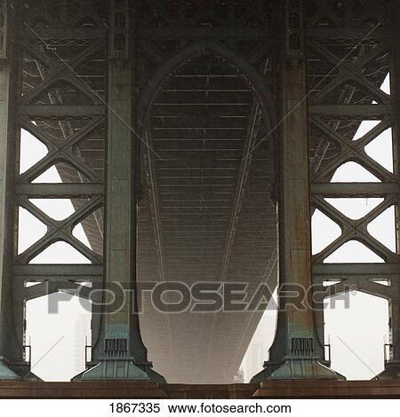 Underneath Manhattan Bridge, New York City; New York City, New York, Usa View Large Photo Image Stock Photography - Underneath Manhattan Bridge, New York City; New York City, New York, Usa. Fotosearch