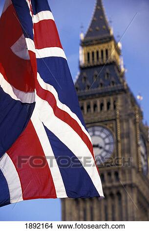 Picture - Union Flag And Big Ben. Fotosearch