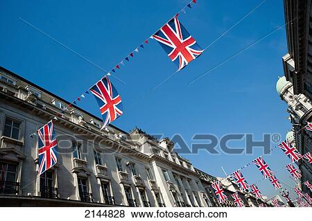 Union Jacks decorating Regent Street in Central London, London, UK View Large Photo Image Stock Photo - Union Jacks decorating Regent Street in Central London, London, UK. Fotosearch