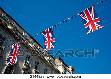 Union Jacks decorating Regent Street in Central London, London, UK View Large Photo Image Stock Photo - Union Jacks decorating Regent Street in Central London, London, UK. Fotosearch