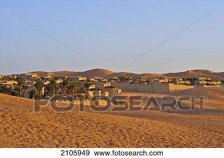 Stock Photo - United Arab Emirates, Abu Dahbi, Qasr al Sarab, Liwa desert, Qasr al Sarab hotel. Fotosearch