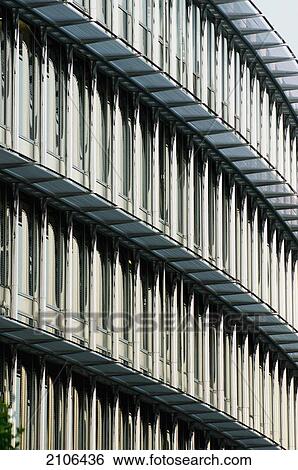Stock Photograph - United Arab Emirates, Detail of Burj Khalifa hotel front elevation; Dubai. Fotosearch