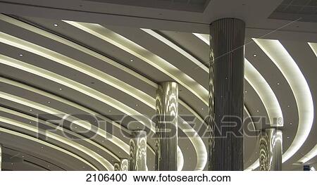 Stock Image - United Arab Emirates, Interior detail of Al Maktoum airport; Dubai. Fotosearch