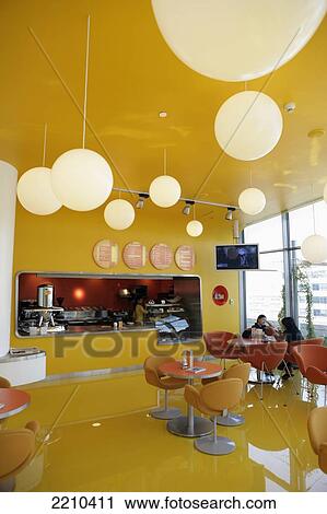 Stock Image - United Arab Emirates, Liptons T Junction - New Trendy Cafe Inside The Burjuman Shopping Mall; Dubai. Fotosearch