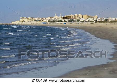 United Arab Emirates, View of distant skyline and beach; Ras Al Khaimah View Large Photo Image Stock Photo - United Arab Emirates, View of distant skyline and beach; Ras Al Khaimah. Fotosearch