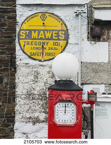 United Kingdom, England, Cornwall, Old petrol pump and AA sign; St Mawes View Large Photo Image Stock Image - United Kingdom, England, Cornwall, Old petrol pump and AA sign; St Mawes. Fotosearch