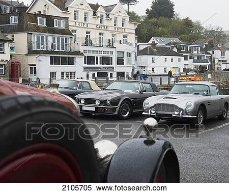 Stock Photography - United Kingdom, England, Cornwall, St Mawes Classic Car Festival; St Mawes. Fotosearch