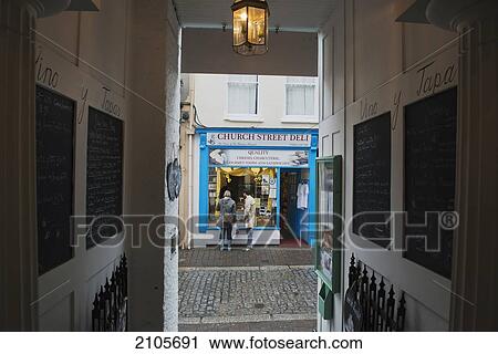 United Kingdom, England, Cornwall, Falmouth, Delicatessen; Church Street View Large Photo Image Stock Image - United Kingdom, England, Cornwall, Falmouth, Delicatessen; Church Street. Fotosearch