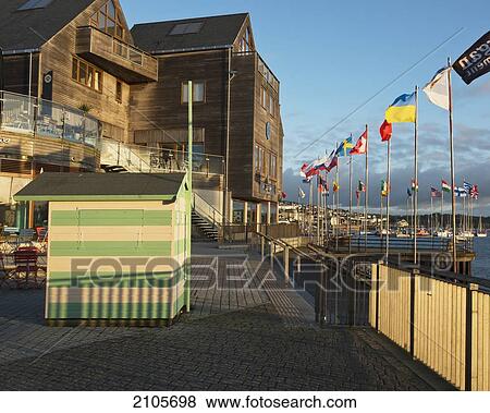 Stock Photo - United Kingdom, England, Cornwall, Quayside; Falmouth. Fotosearch