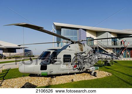 Stock Photograph - United Kingdom, England, Dorset, Portland Marina helicopter; Westland. Fotosearch