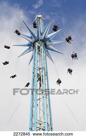 Stock Photography - United Kingdom, England, London, Fairground ride; South Bank. Fotosearch