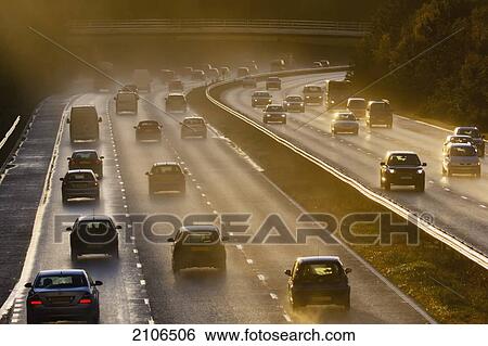 Stock Photograph - United Kingdom, England, Motorway A3; Surrey. Fotosearch