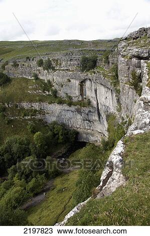 Stock Image - United Kingdom, England, North Yorkshire, Malham Cove; Malham. Fotosearch