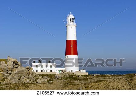 Stock Photo - United Kingdom, England, Portland Bill lighthouse; Dorset. Fotosearch