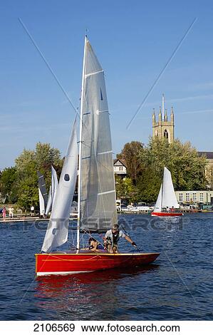 United Kingdom, England, Sailing on River Thames and Hampton church in background; Middlesex View Large Photo Image Stock Photo - United Kingdom, England, Sailing on River Thames and Hampton church in background; Middlesex. Fotosearch