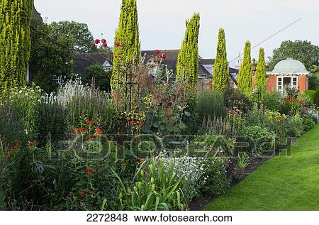 Stock Photo - United Kingdom, England, Surrey, Garden at Barnett Hill Conference Centre; Guilford. Fotosearch