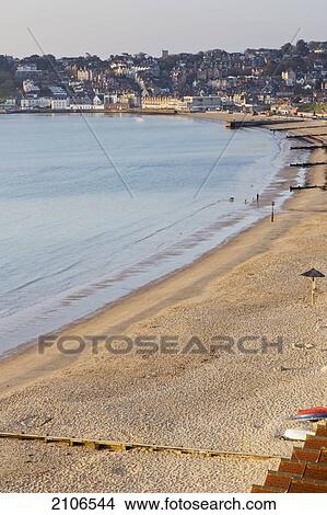 Picture - United Kingdom, England, Swanage beach view; Dorset. Fotosearch
