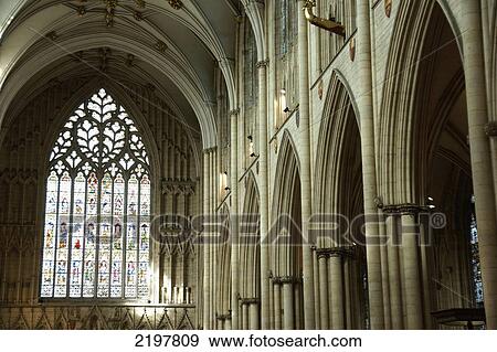 Stock Photo - United Kingdom, England, Yorkshire, Interior Of York Minster; York. Fotosearch