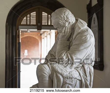Stock Photography - United Kingdom, Northern Ireland, by Pio Fedi in Entrance Hall of Queens University; Belfast, Statue of Galileo. Fotosearch