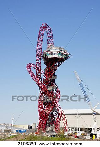 Stock Photo - United Kingdom, Olympic Park stadium Orbit; London. Fotosearch