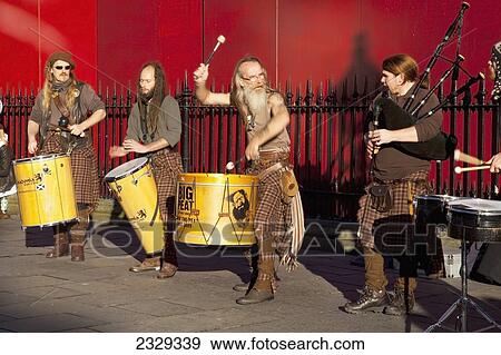 United Kingdom, Scotland, Buskers` performance; Edinburgh View Large Photo Image Stock Photo - United Kingdom, Scotland, Buskers` performance; Edinburgh. Fotosearch